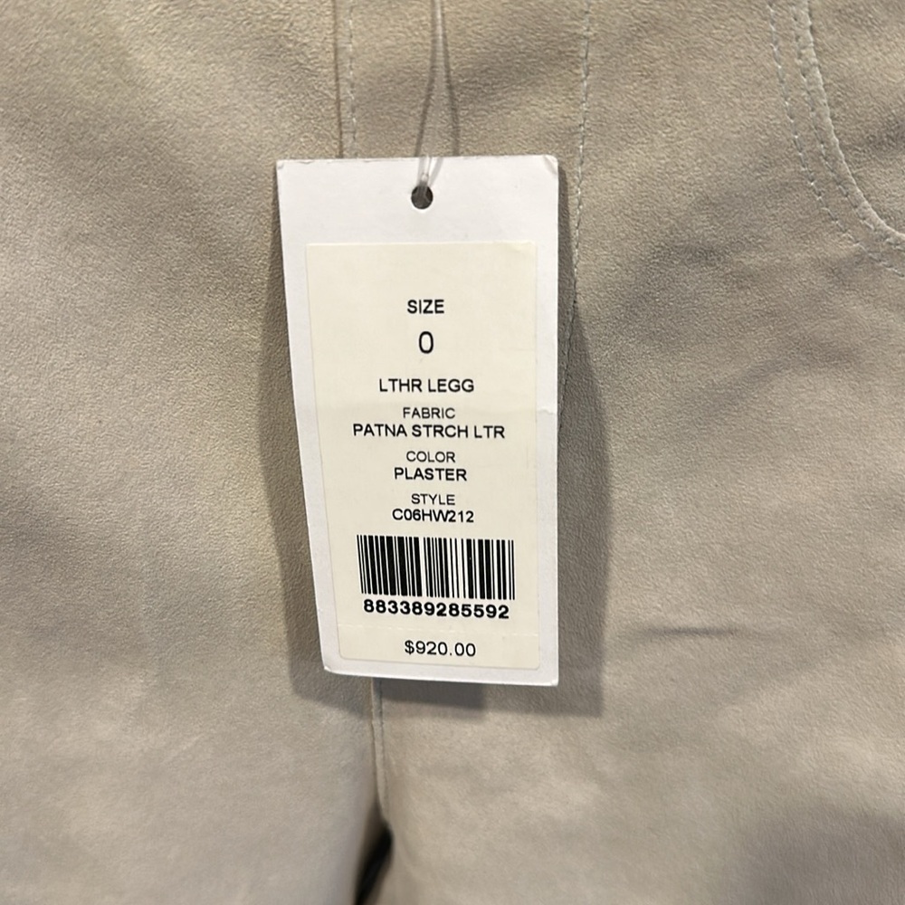 New Helmut Lang Leather Leggings NWT Size 0 - Picture 4 of 7